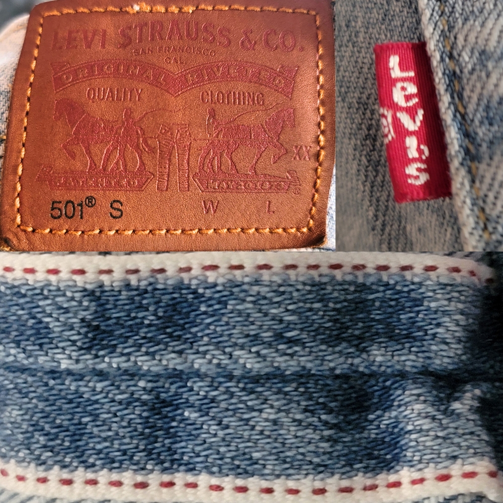 Rare Levi's 501 S Skinny - Italian Redline Selvedge - Quality Crafted - WPL 423 - Picture 9 of 11